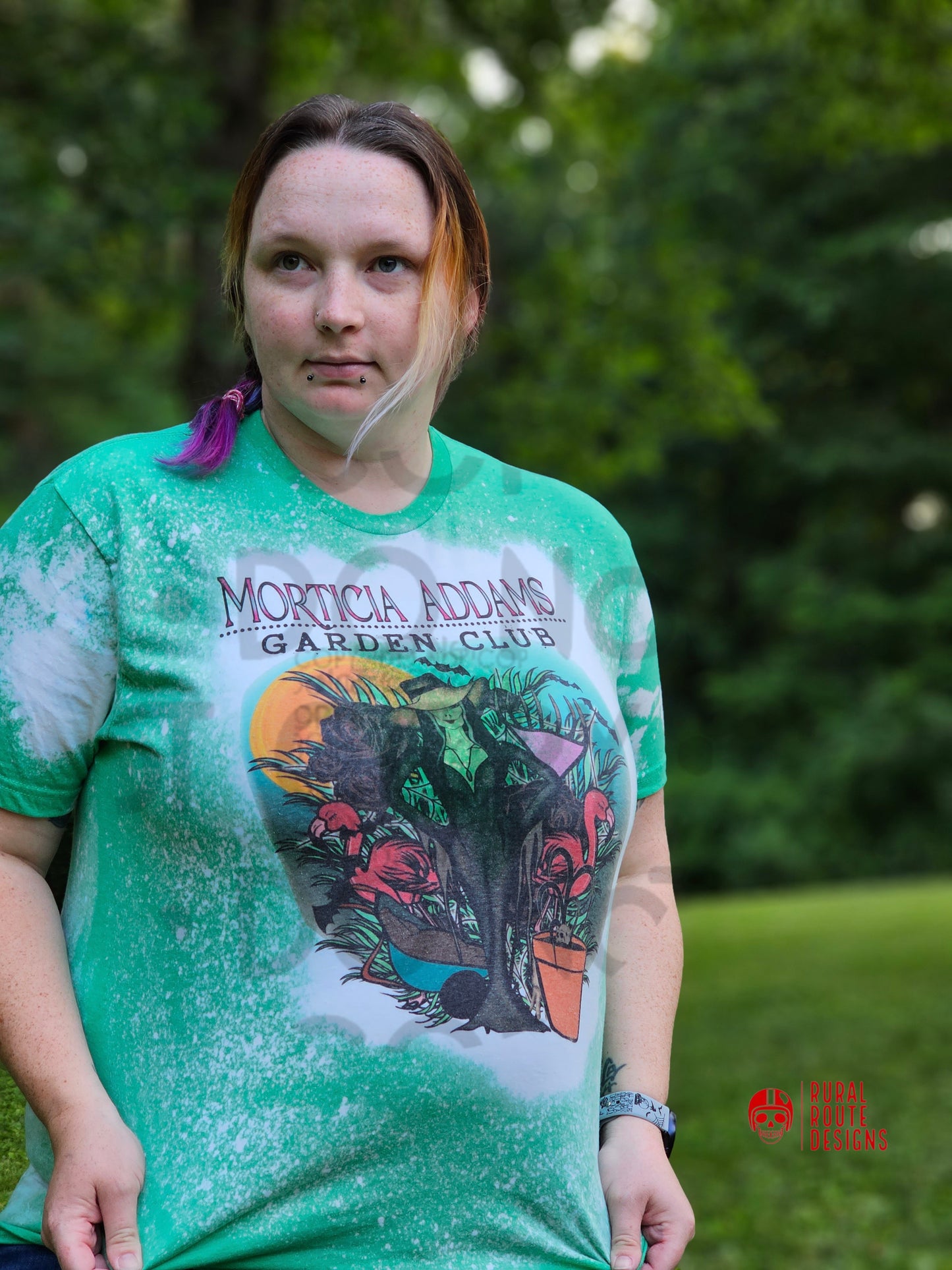 Morticia Addams garden club