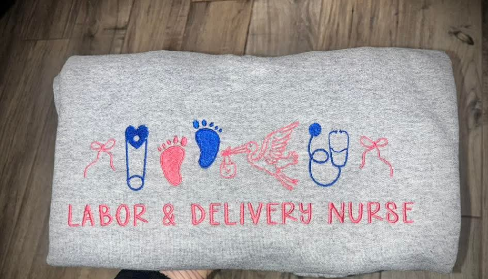 Work Life Icons embroidered