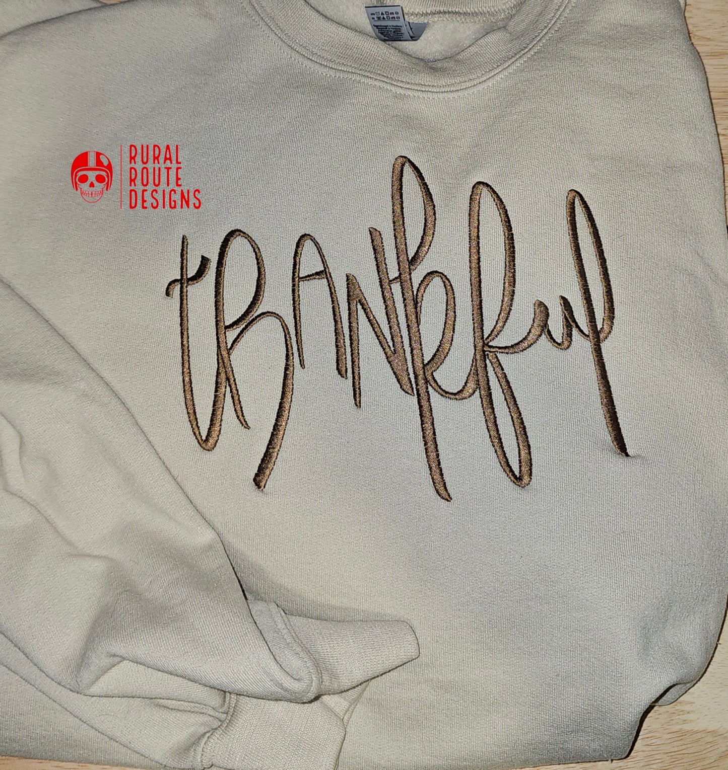 Thankful embroidered