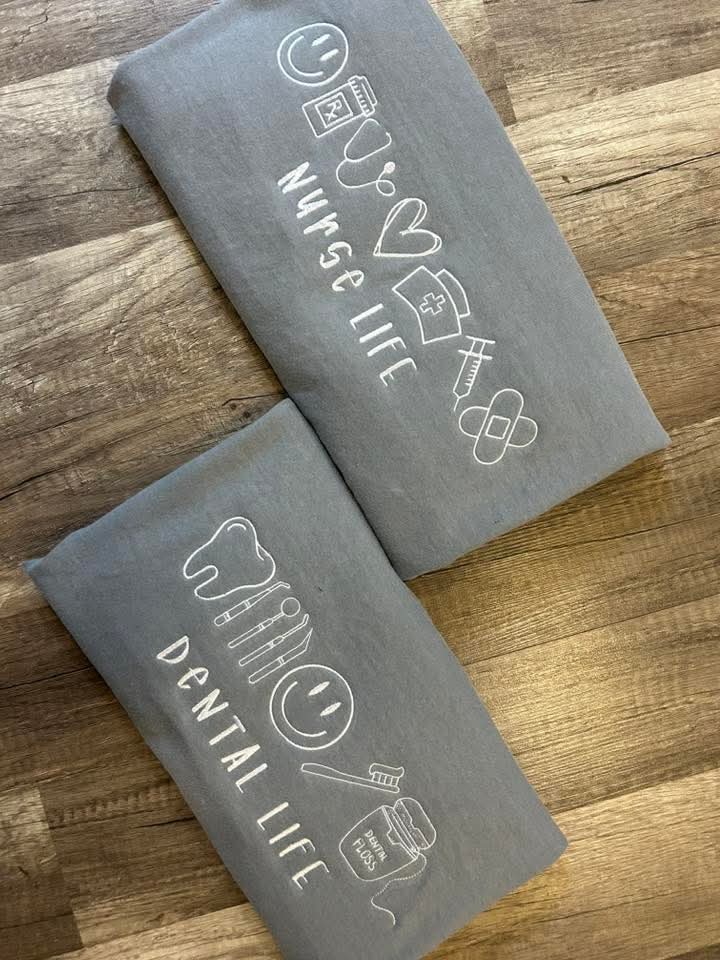 Work Life Icons embroidered