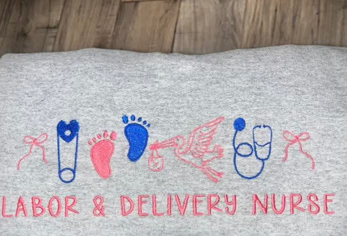 Work Life Icons embroidered