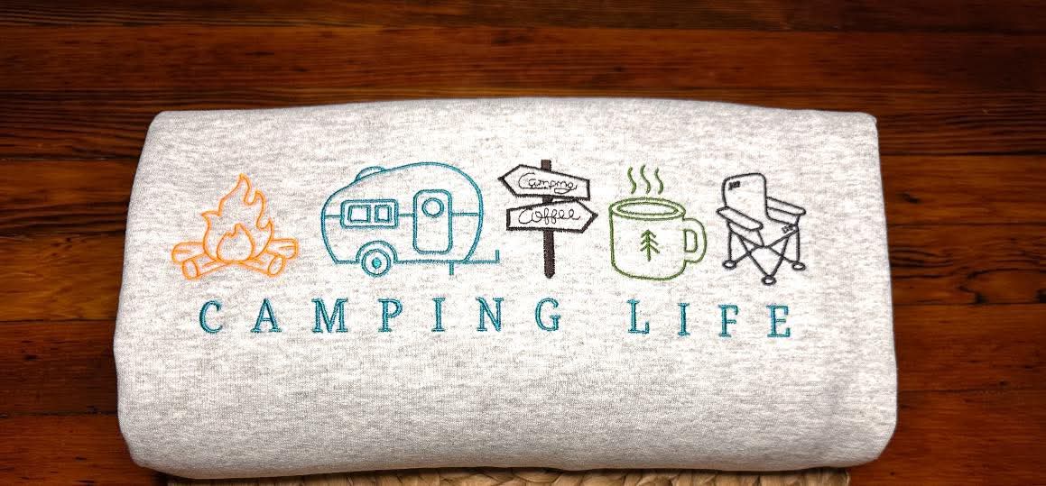 Work Life Icons embroidered