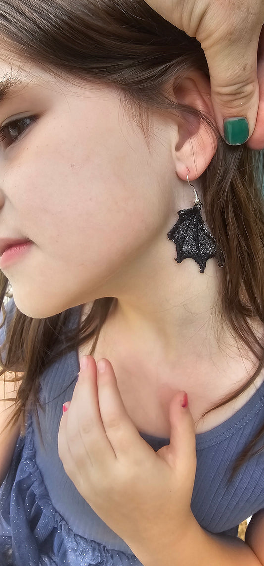 Embroidery Dangle Earrings