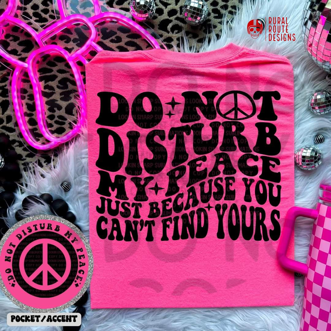 Do not disturb my peace t-shirt