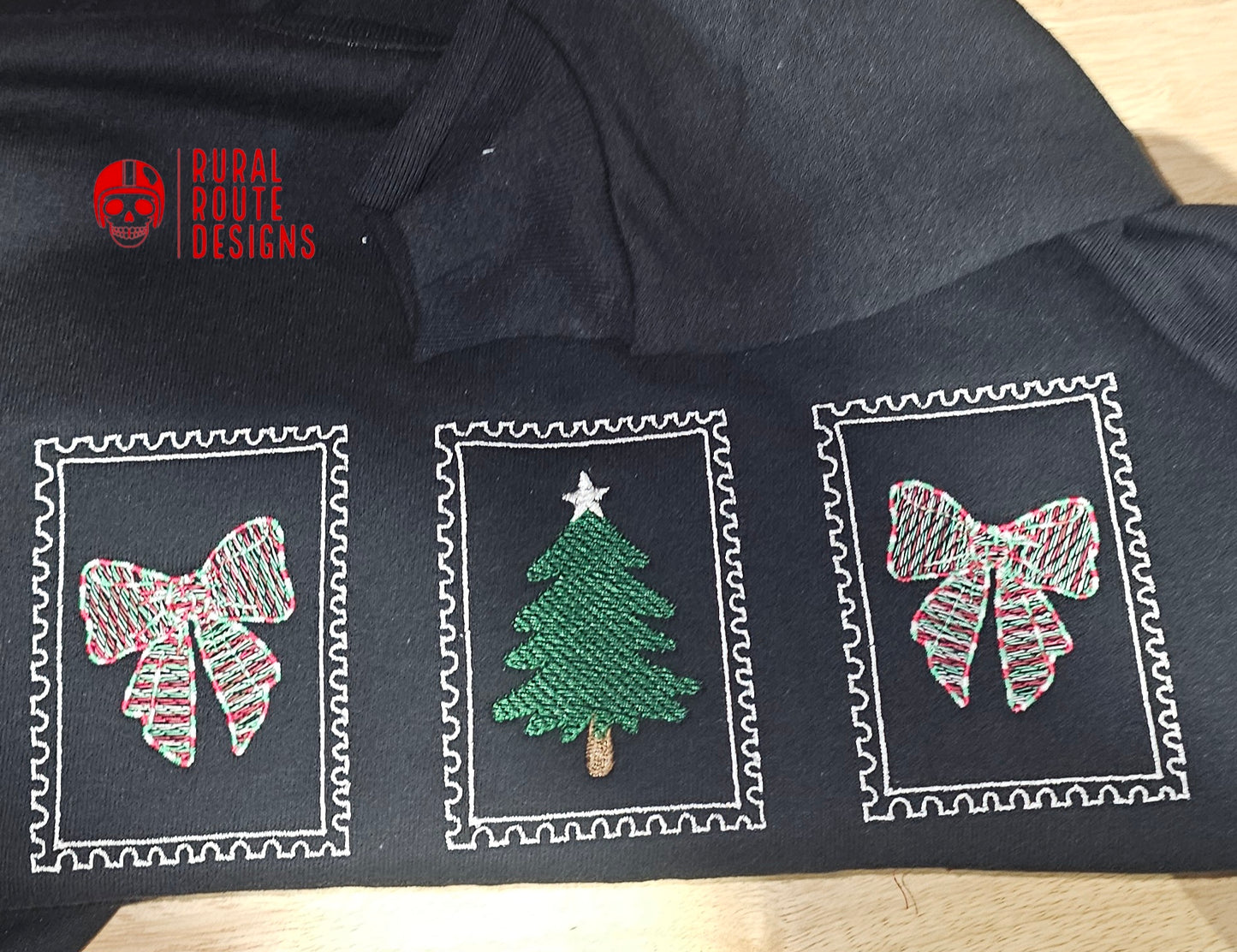 Christmas theme embroidered