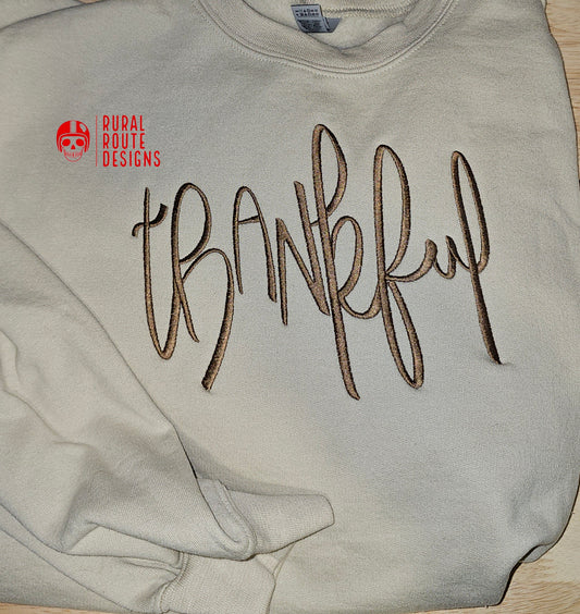 Thankful  embroidered