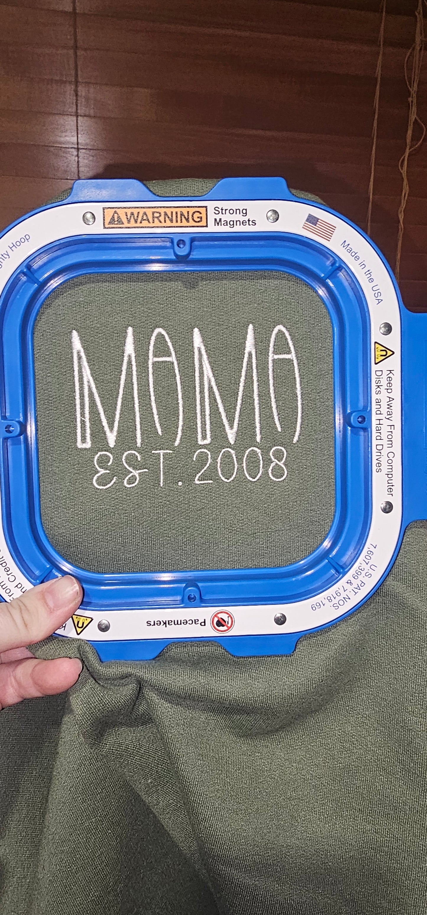 Custom name, pocket embroidered