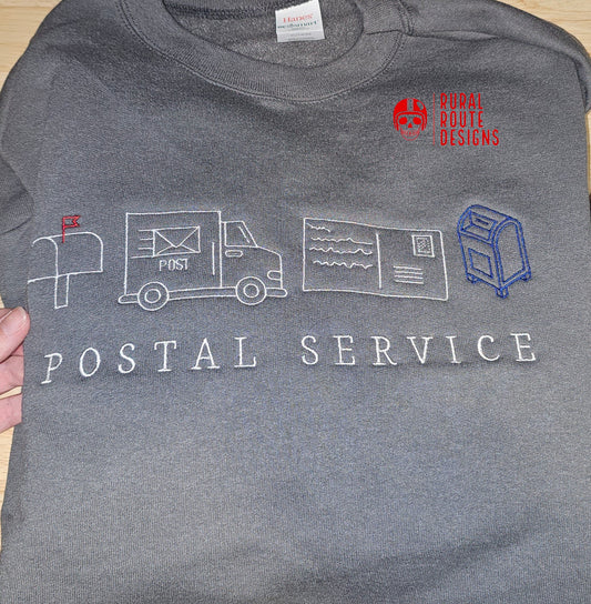 Postal service embroidered