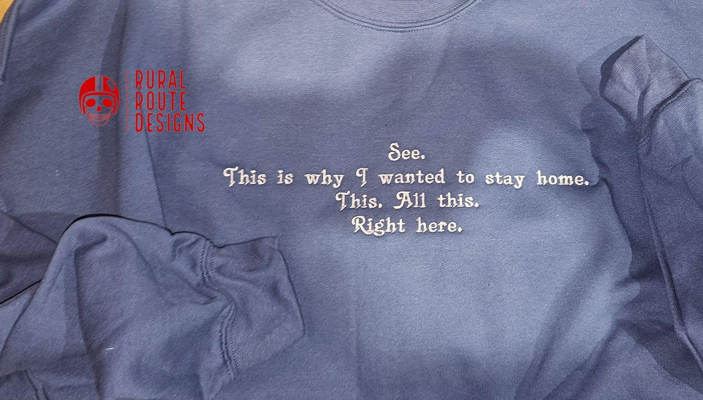 See, this is why. Embroidered