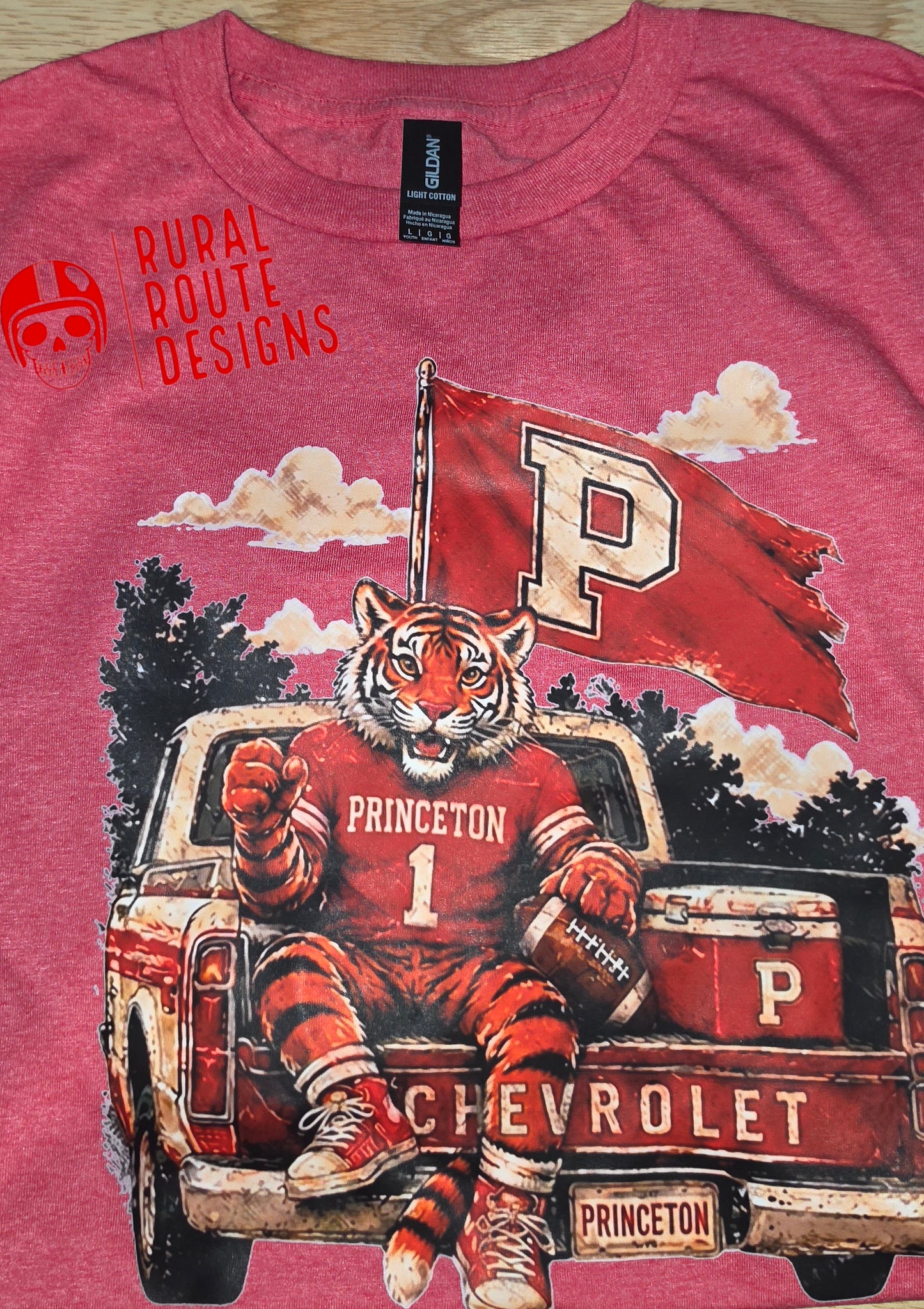 Tiger on truck (adult sizes)
