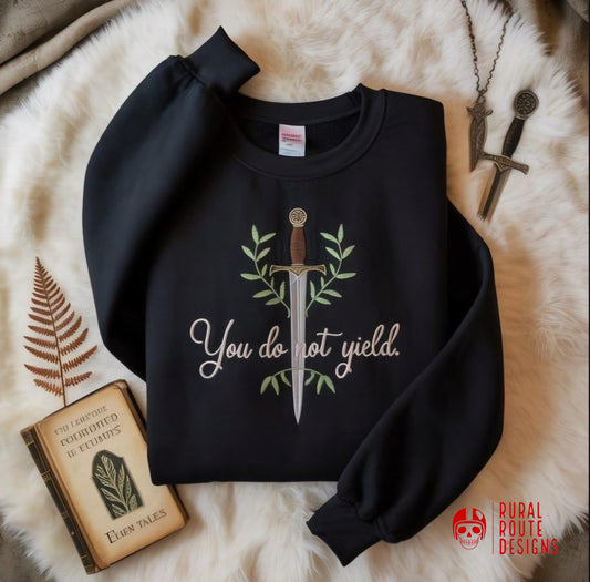 You do not yield , embroidered