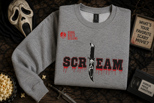 👻 scream embroidered