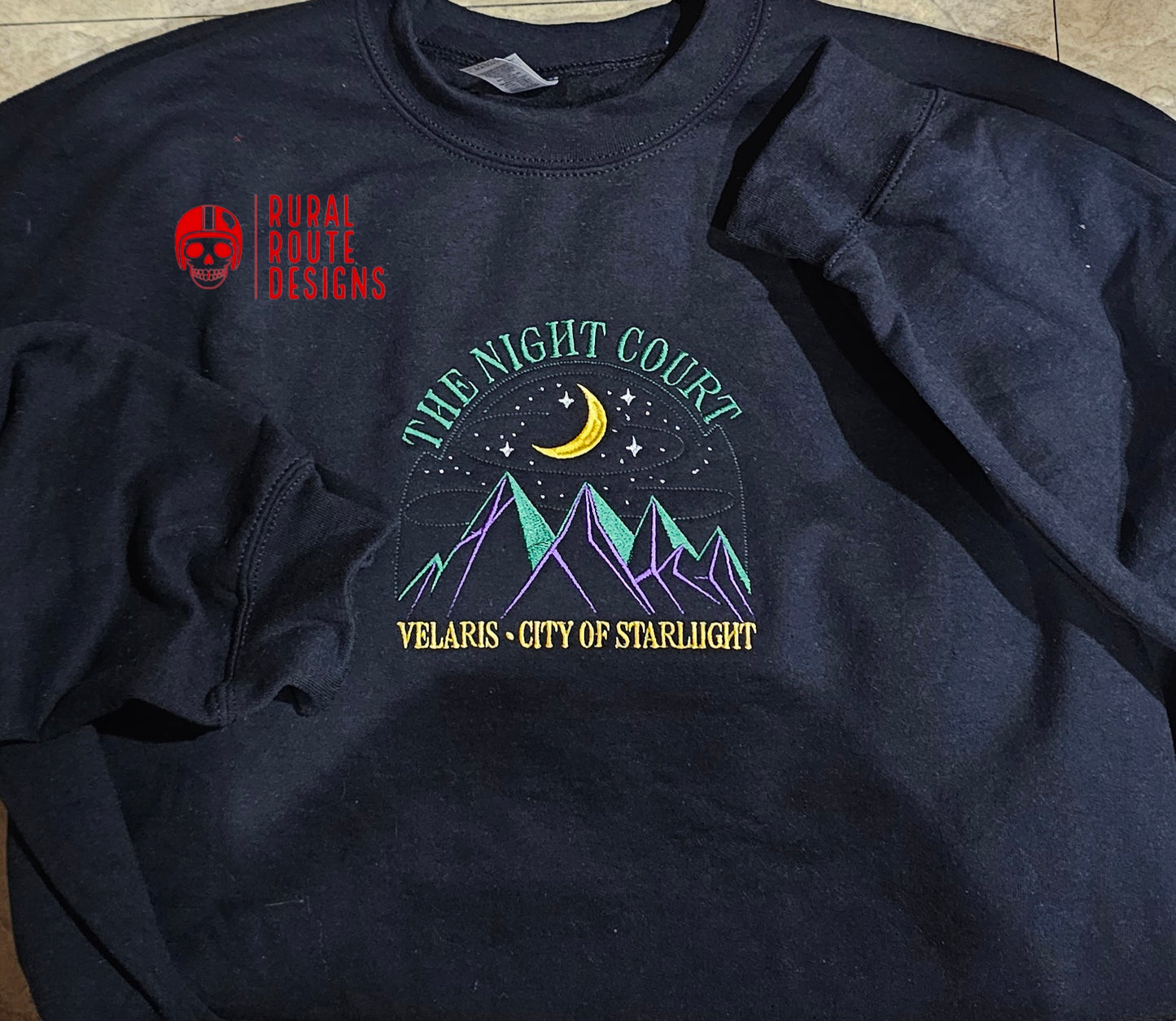 Night court, embroidered