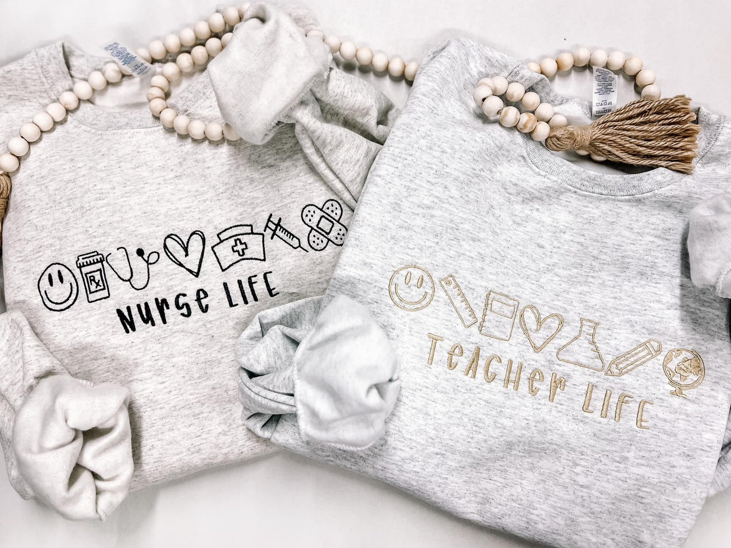 Work Life Icons embroidered