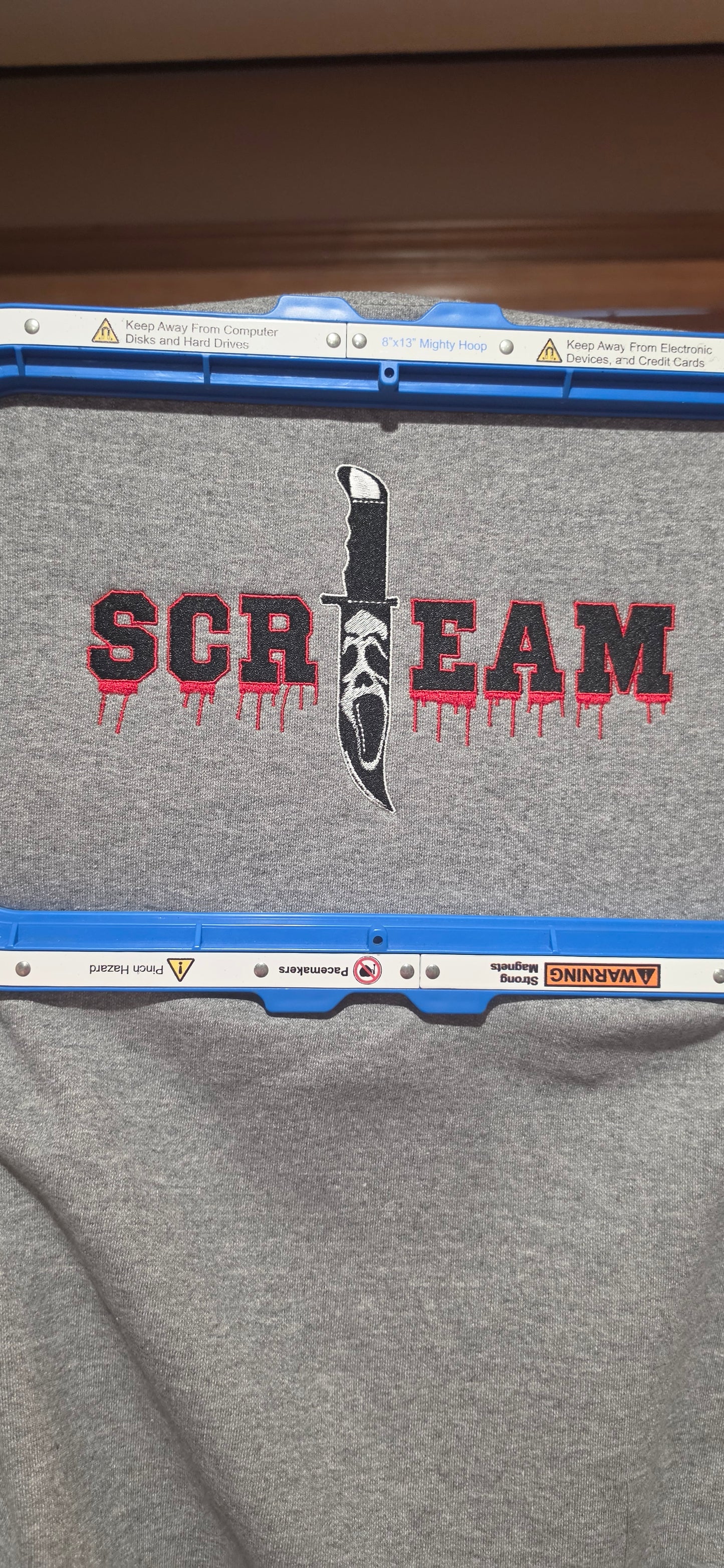 👻 scream embroidered