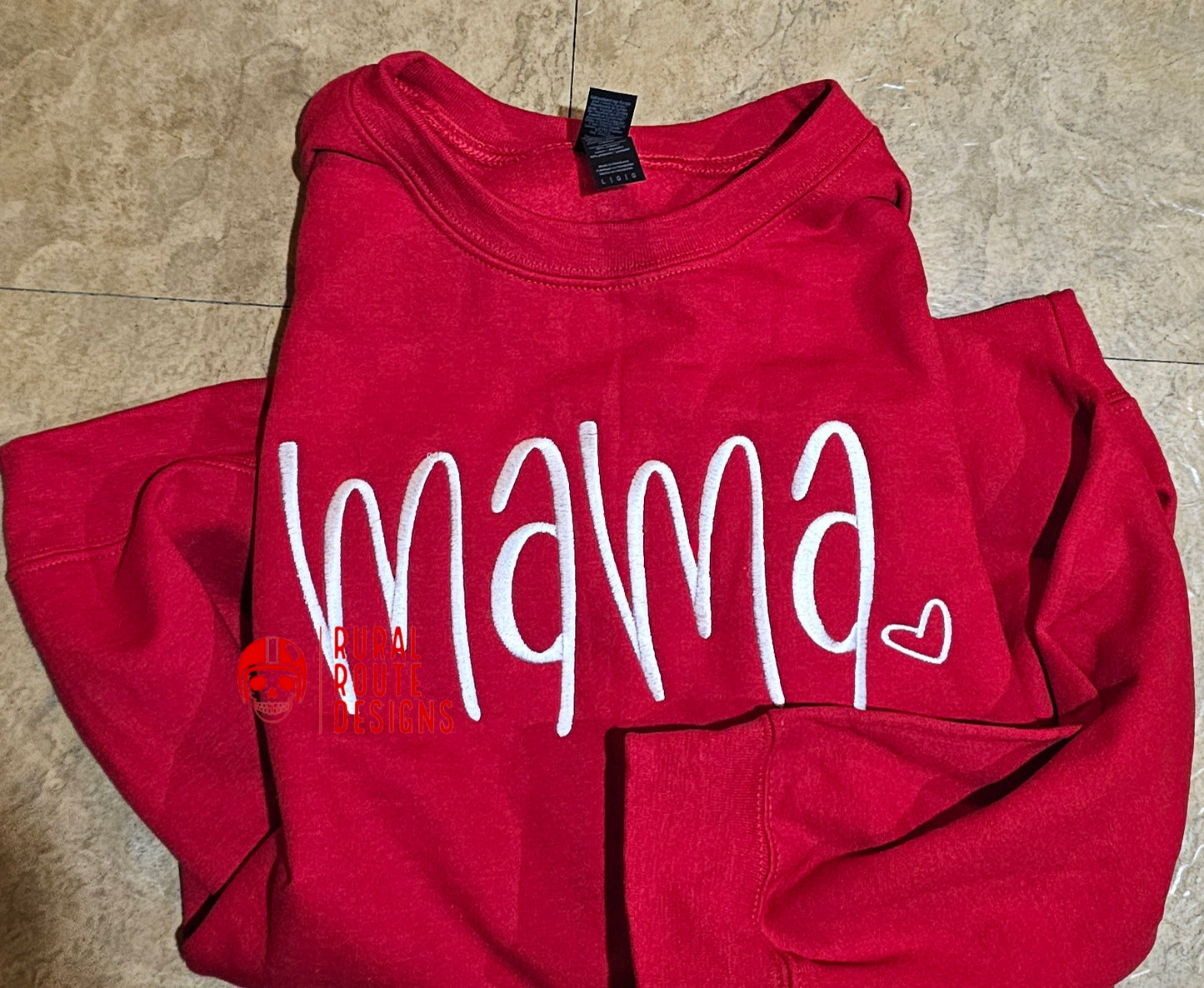 Mama, embroidered