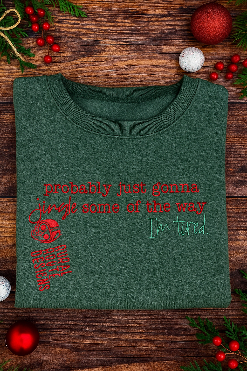 Jingle some of the way embroidered