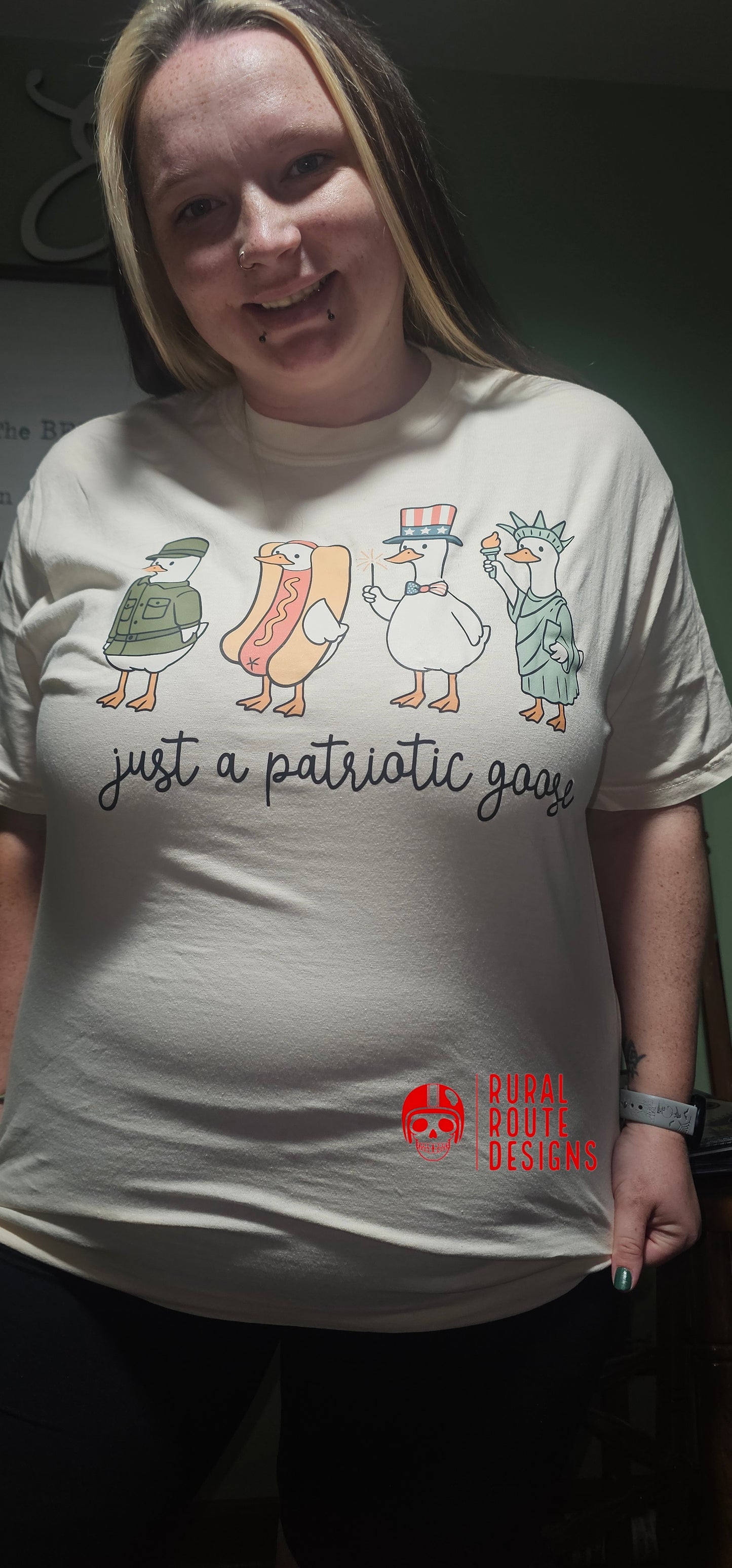 Patriotic Goose tee