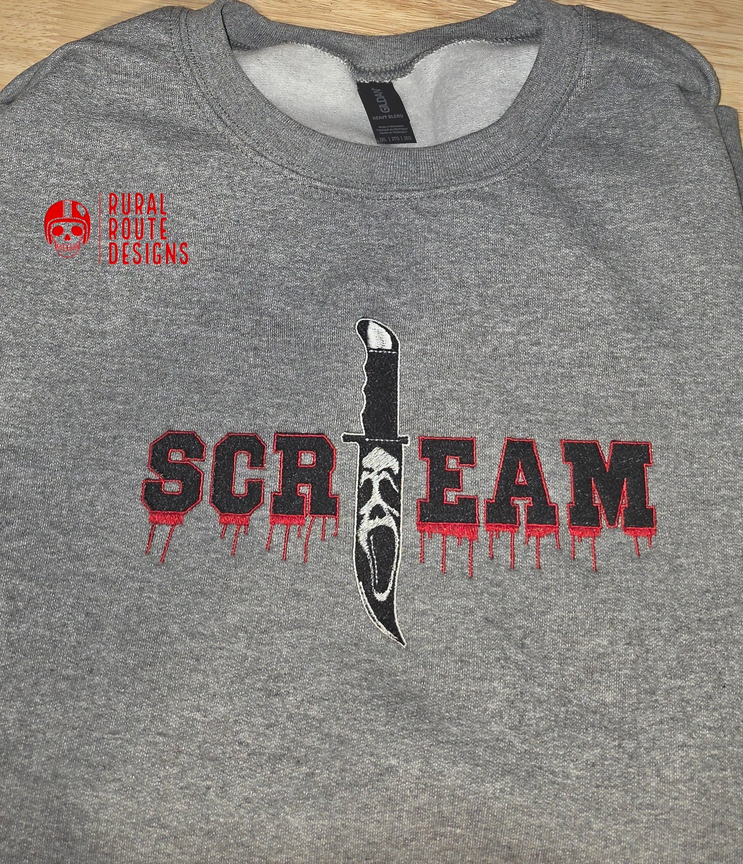 👻 scream embroidered