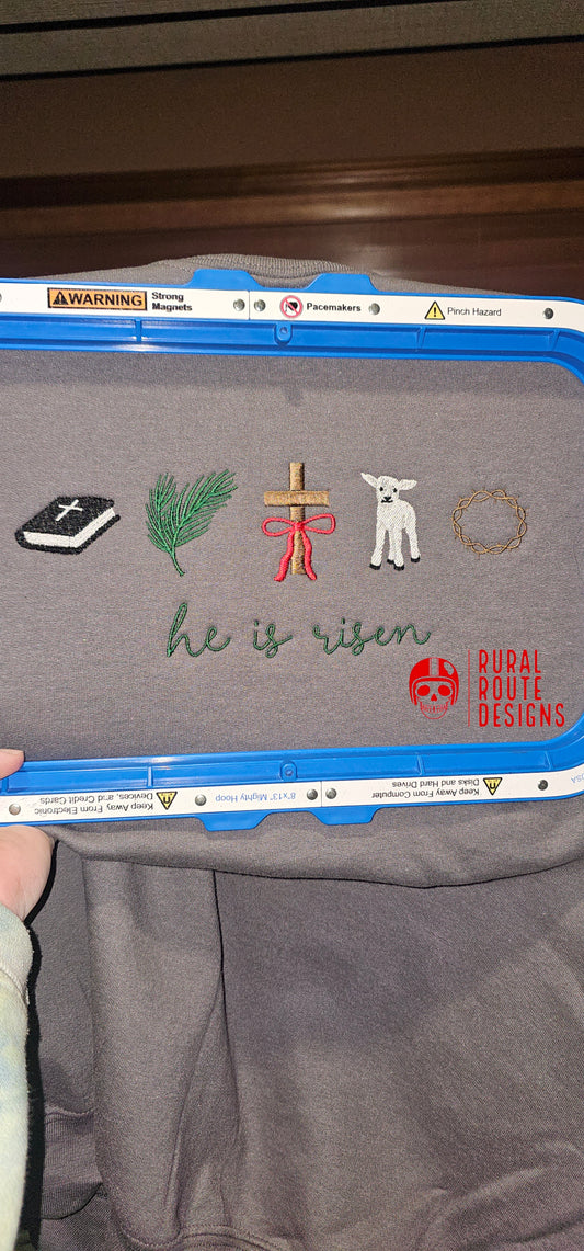 He is Risen (embroidery design)