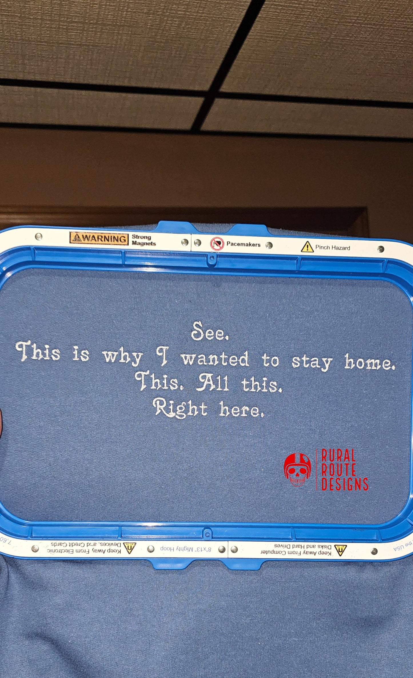 See, this is why. Embroidered