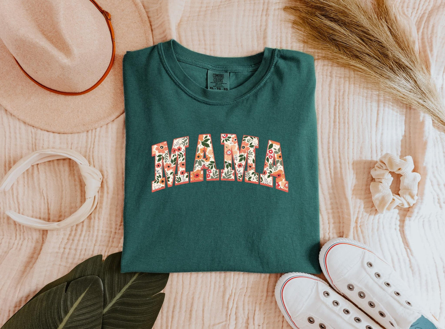 Mama flower print T-shirt