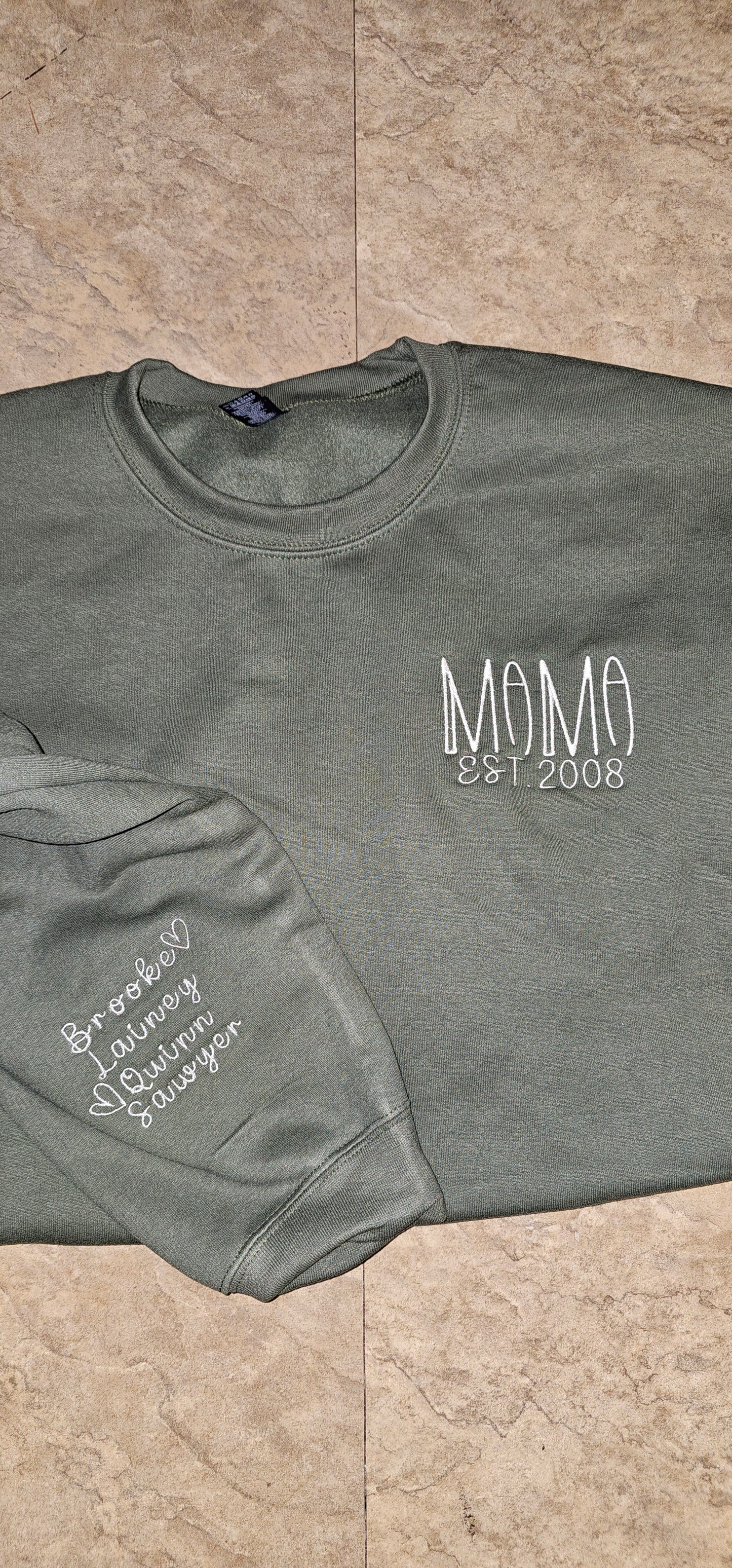 Custom name, pocket embroidered