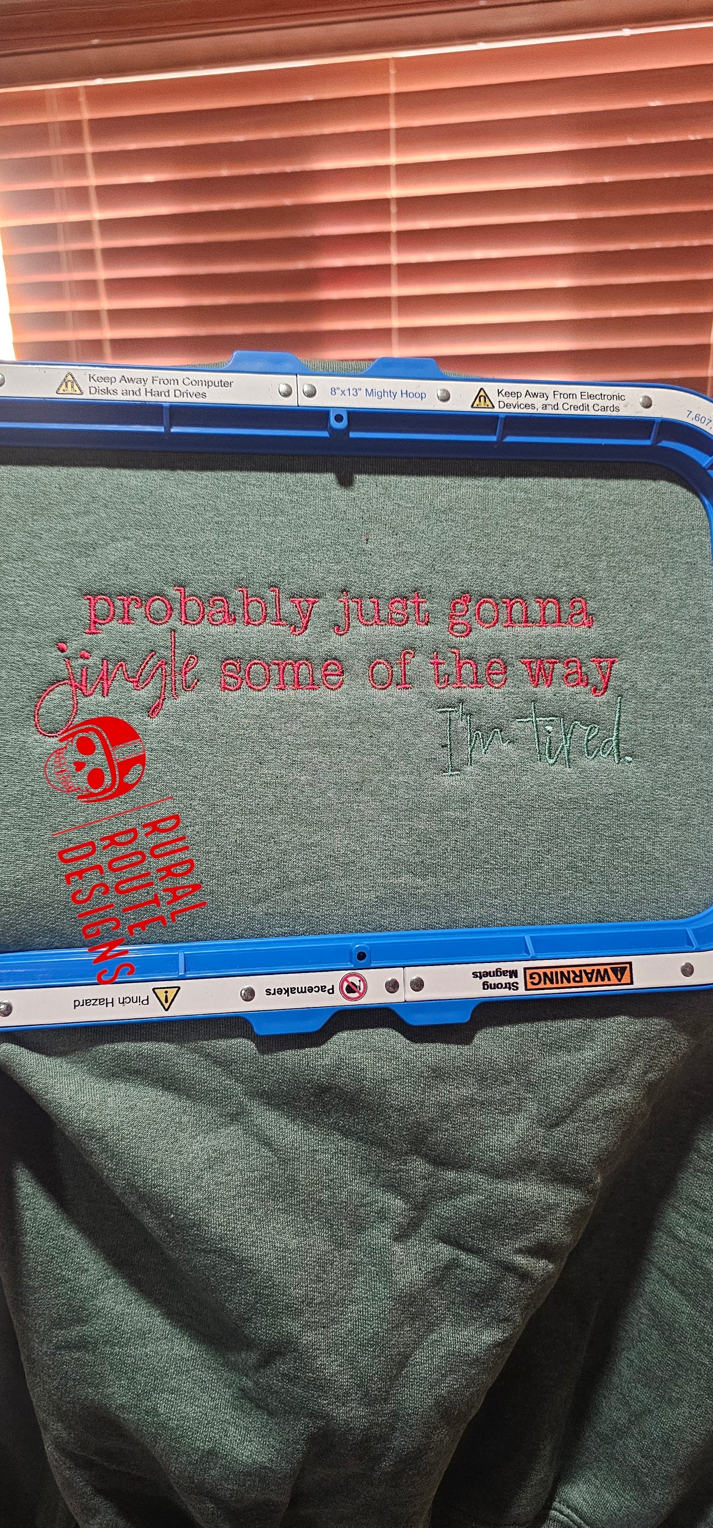 Jingle some of the way embroidered